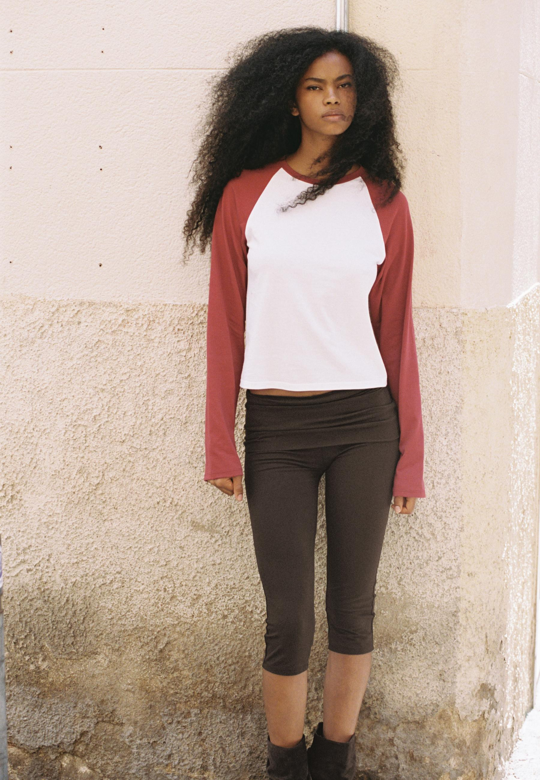 Stradivarius Baseball long sleeve T-shirt  Dark red XL | Stradivarius (UK)