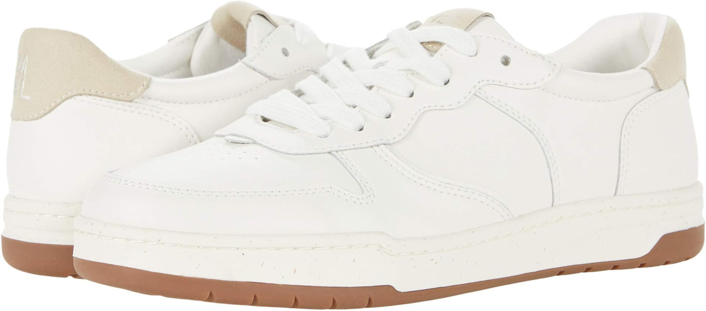 Amazon.com | Madewell Women's Court Sneakers in White Leather, Ivory Multi, 10.5 | Fashion Sneake... | Amazon (US)