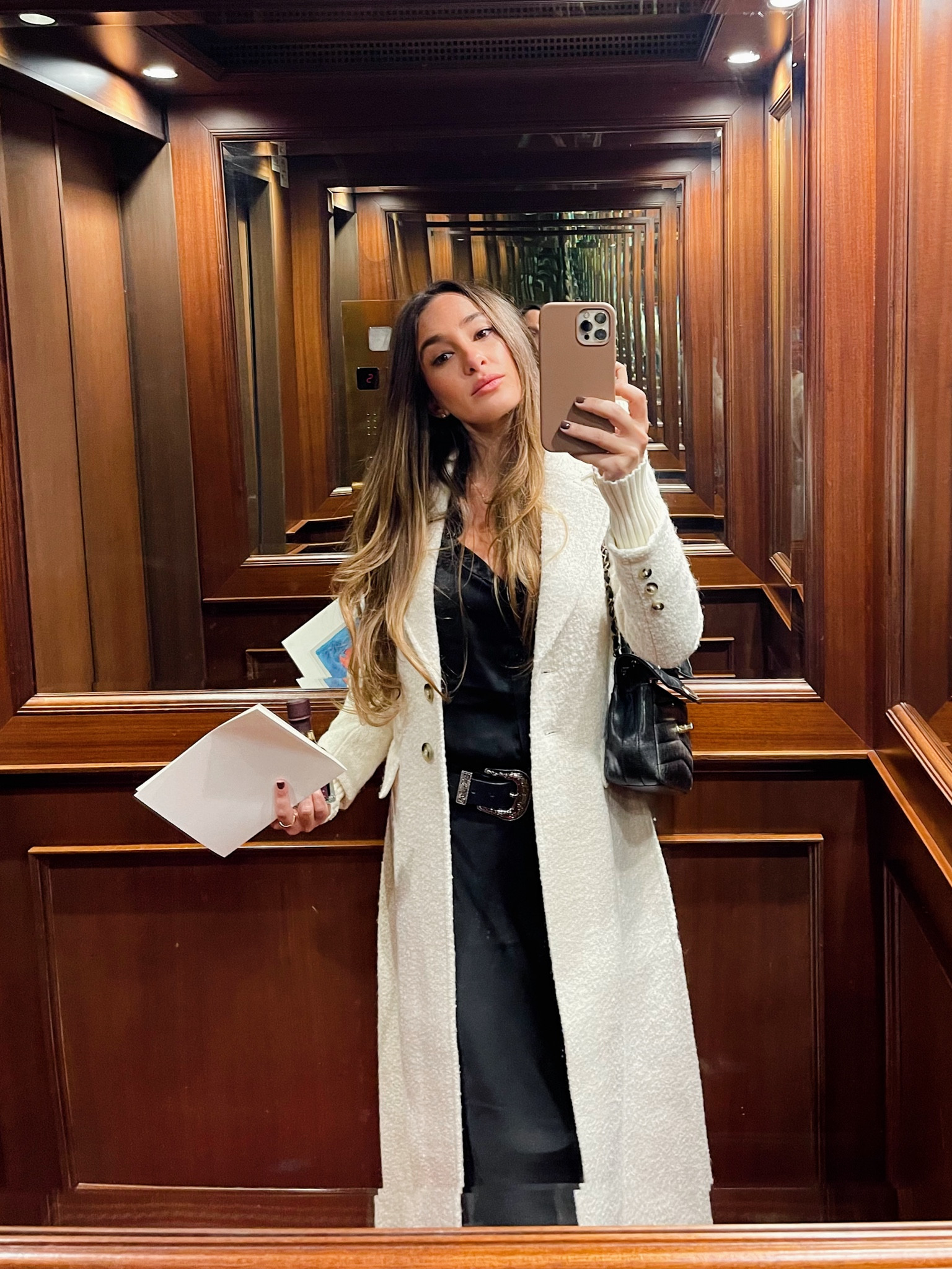 Favorite Daughter dress & coat both in XS. 

#LTKPetite #LTKTravel #LTKSeasonal