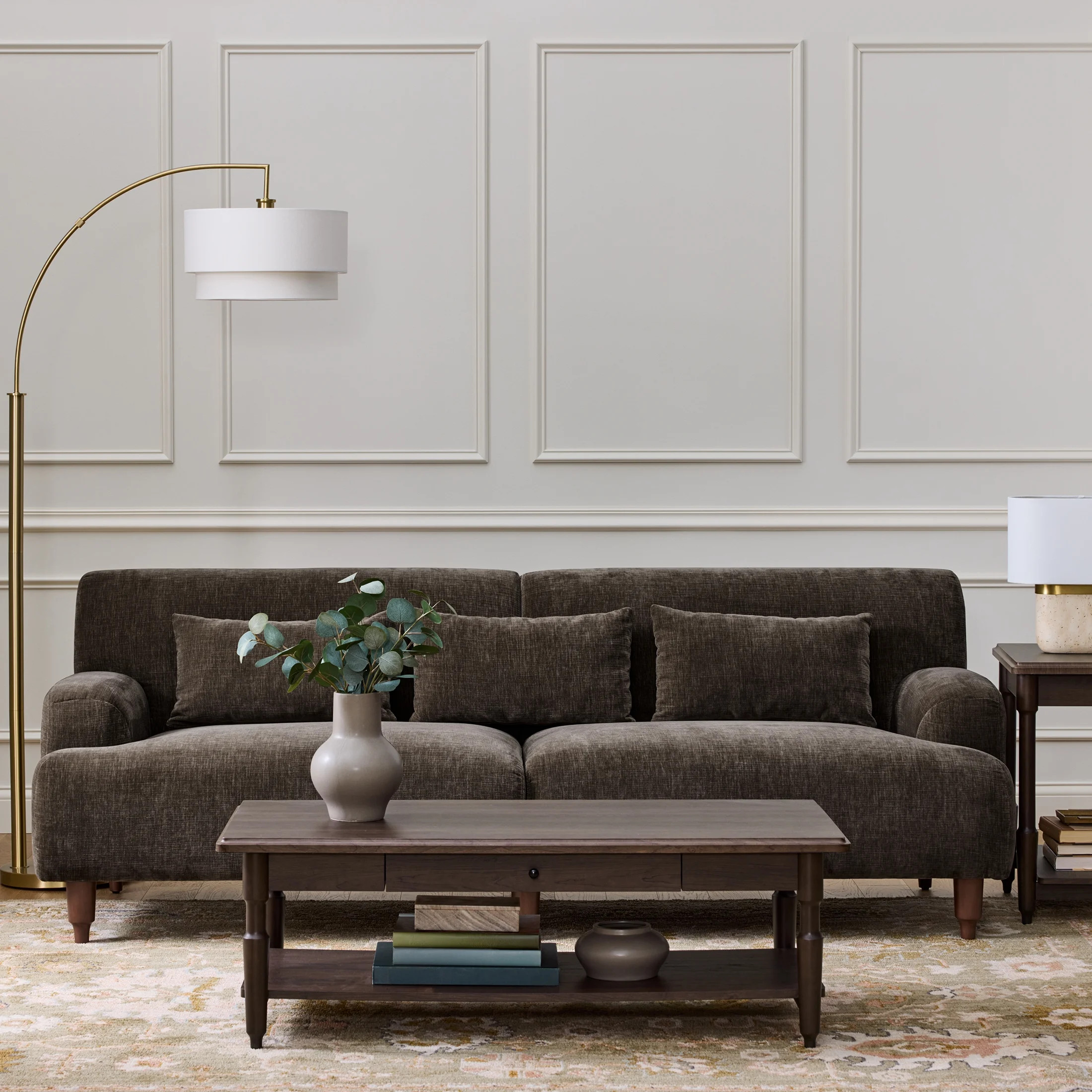 Better Homes & Gardens Ambrose Sofa, Coffee velvet | Walmart (US)