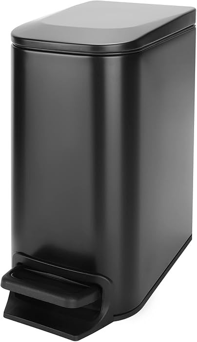 Cesun Small Bathroom Trash Can with Lid Soft Close, Step Pedal, 6 Liter / 1.6 Gallon Stainless St... | Amazon (US)