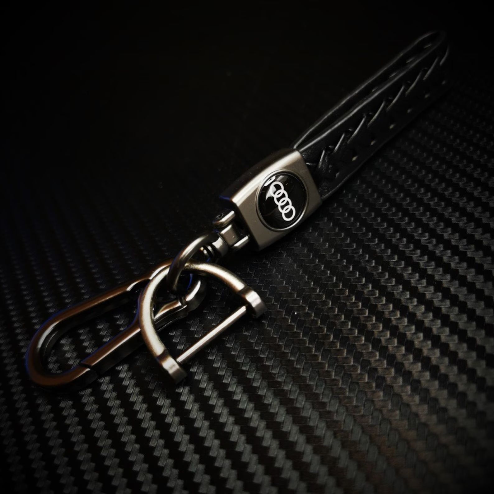 Keychain Audi Cars Key Ring Classic Black Leather Key Chain | Etsy (US)