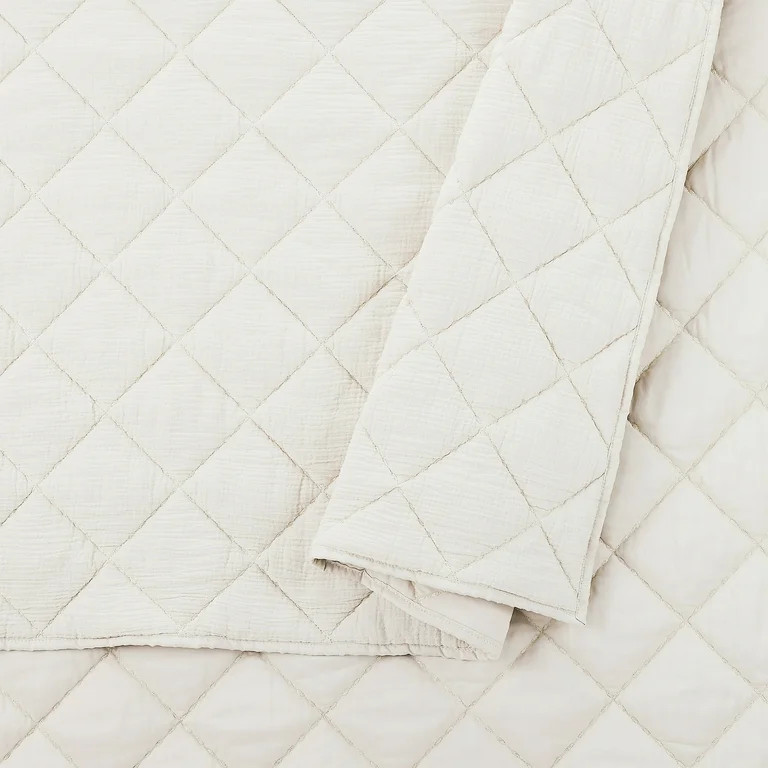 Better Homes & Gardens Diamond Gauze Quilt, Beige, King | Walmart (US)