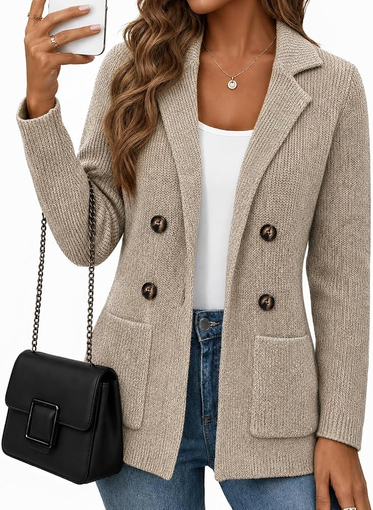 CiCiBird Womens Fall Cardigan Business Casual Knit Sweater Blazer | Amazon (US)