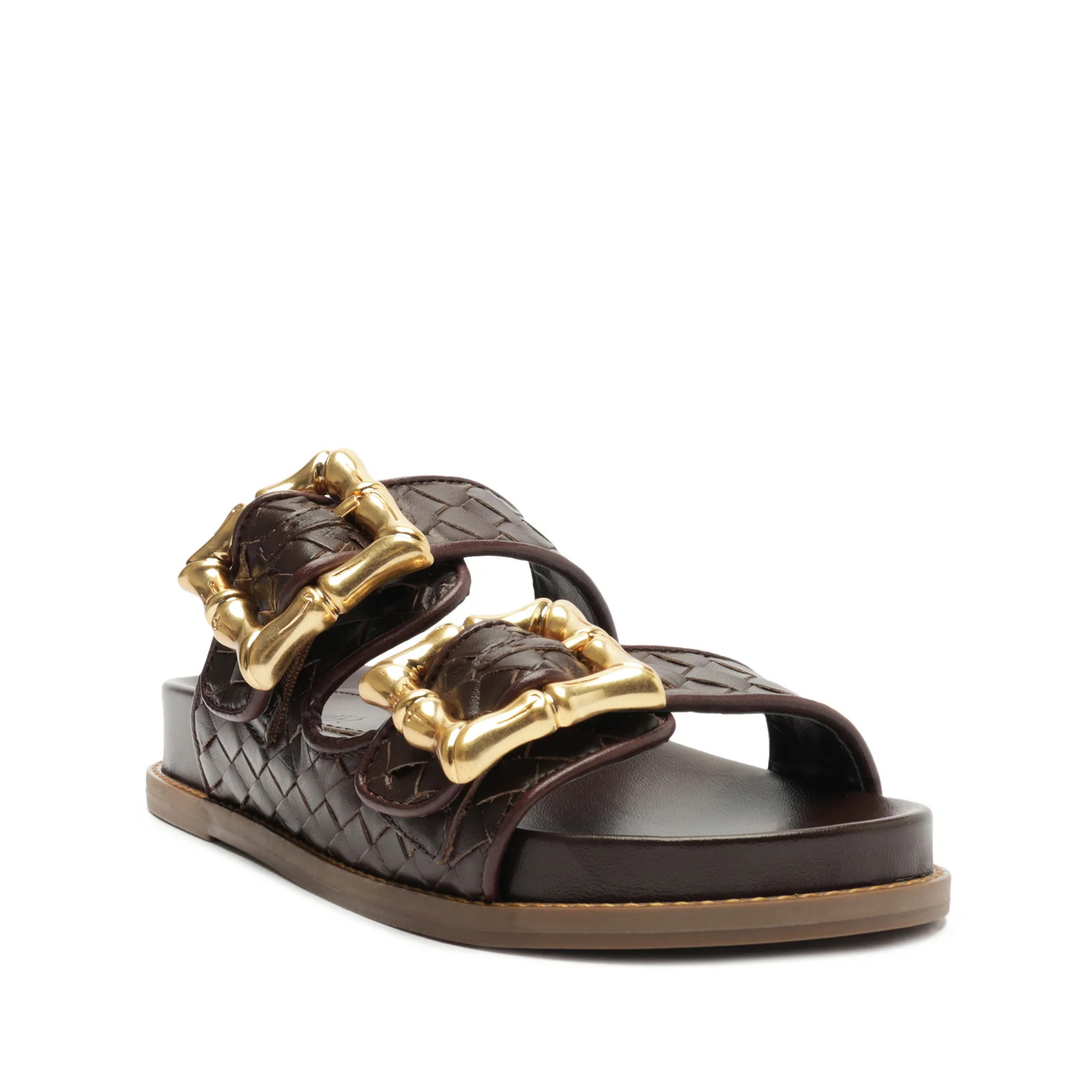 Enola Sporty Woven Leather Flat | Schutz Shoes (US)