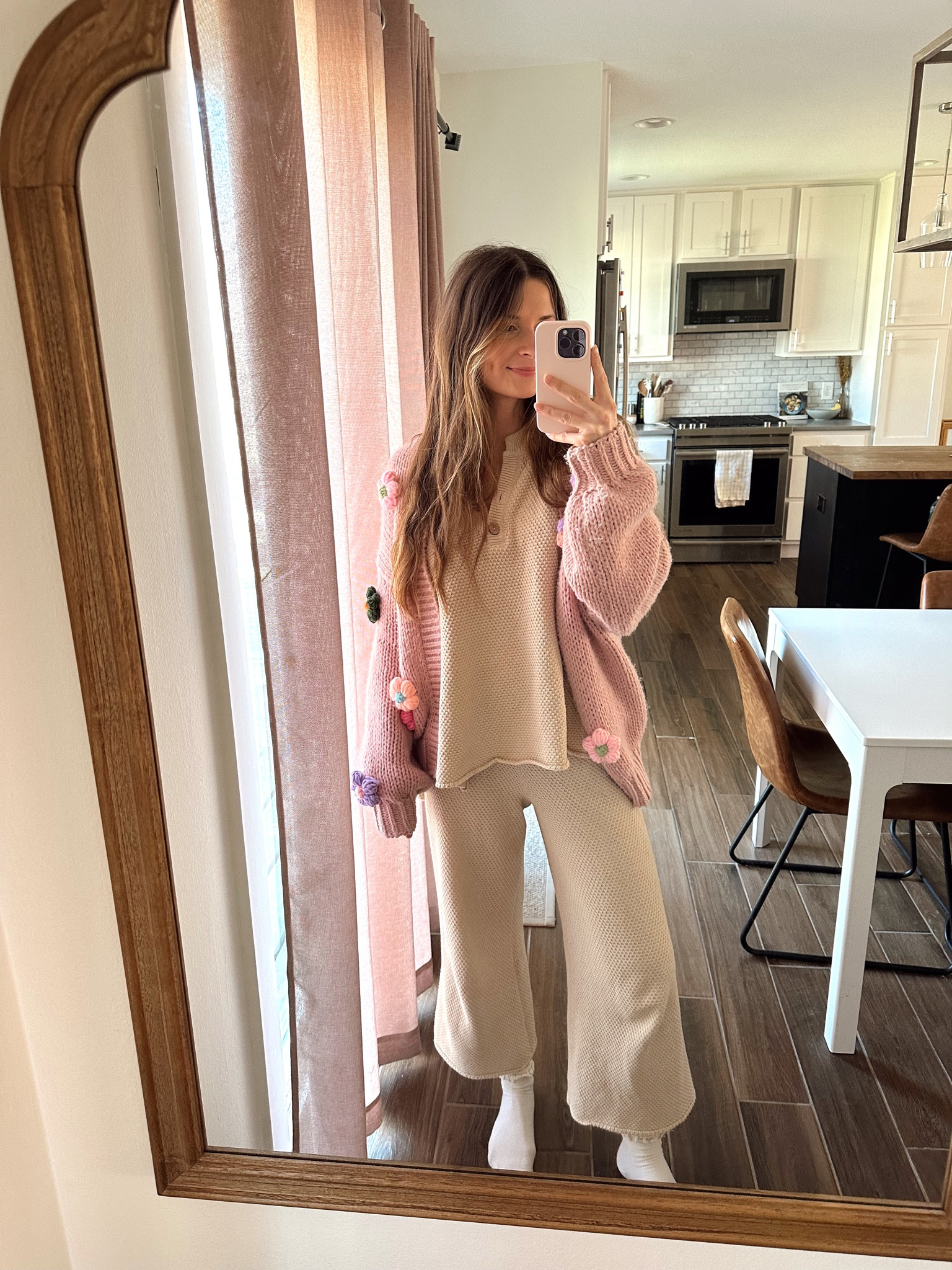 cardigan is one size, so comfy & love the fit! Color is from last year but they restocked a few other colors! 
wearing an xs in set, one of my most worn pieces & also cute styled separately 

Casual outfit
Postpartum
Nursing friendly 
Winter outfit 
Spring outfit 

#LTKSeasonal