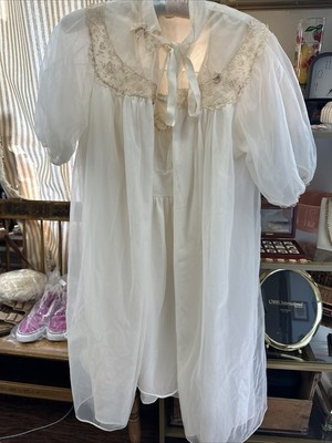 Miss Siren Vintage 2 Piece Slip Dress and Robe Set Union Made in USA  | eBay | eBay US