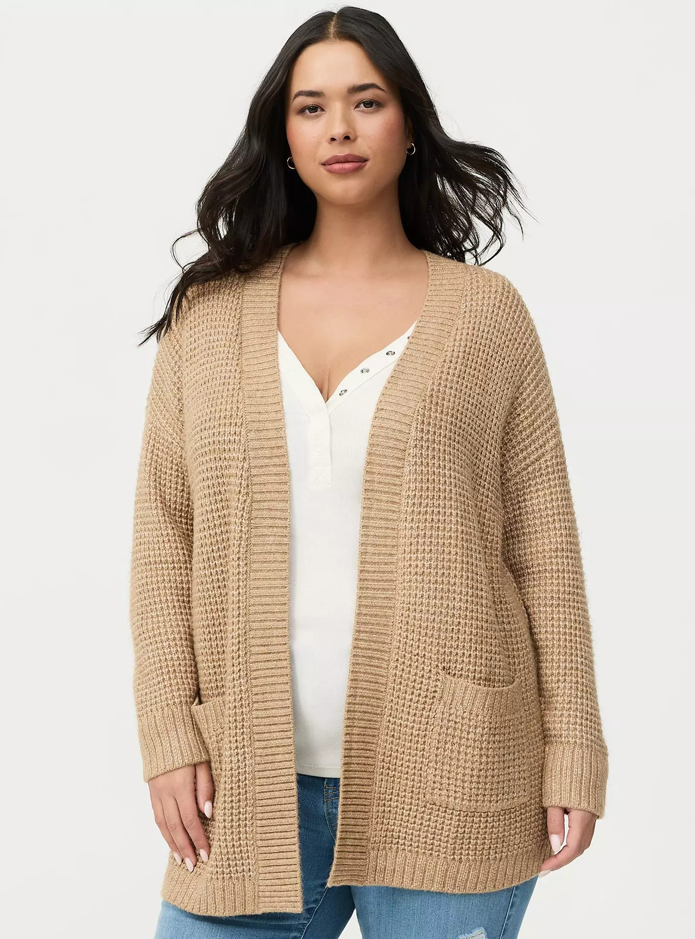 Drop Shoulder Open Front Cardigan | Torrid (US & Canada)
