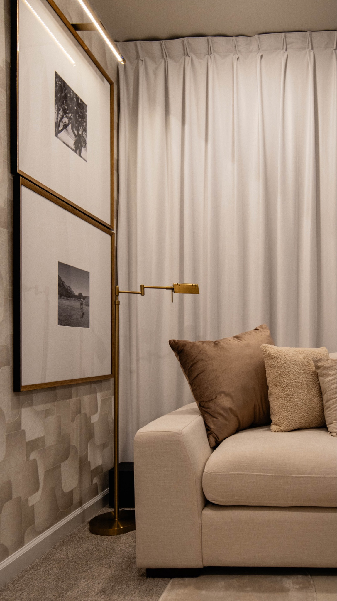 Neutral living room, glam living room, velvet curtains, light and airy living room

#LTKhome