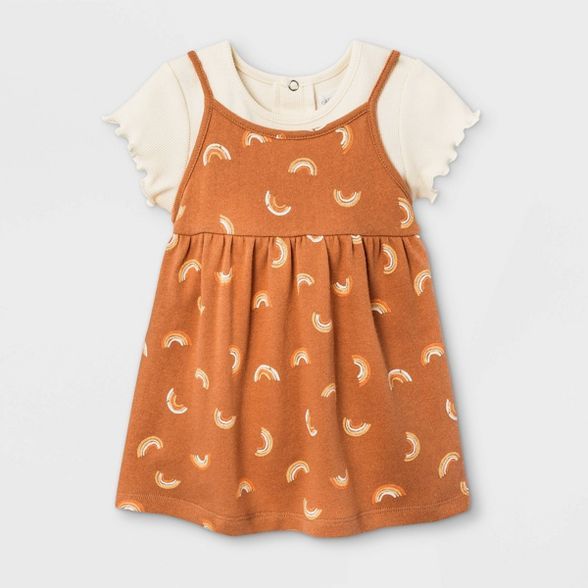 Grayson Mini Baby Girls' Rainbow Dress - Orange | Target