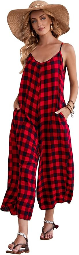 BUENOS NINOS Women's V Neck Floral Maxi Dress Boho Printed Adjustable Spaghetti Strap Ethnic Beac... | Amazon (US)