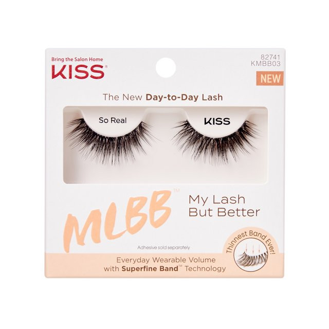 KISS My Lash But Better, False Eyelashes, So Real, 12 mm, Black, 1 Pair | Walmart (US)