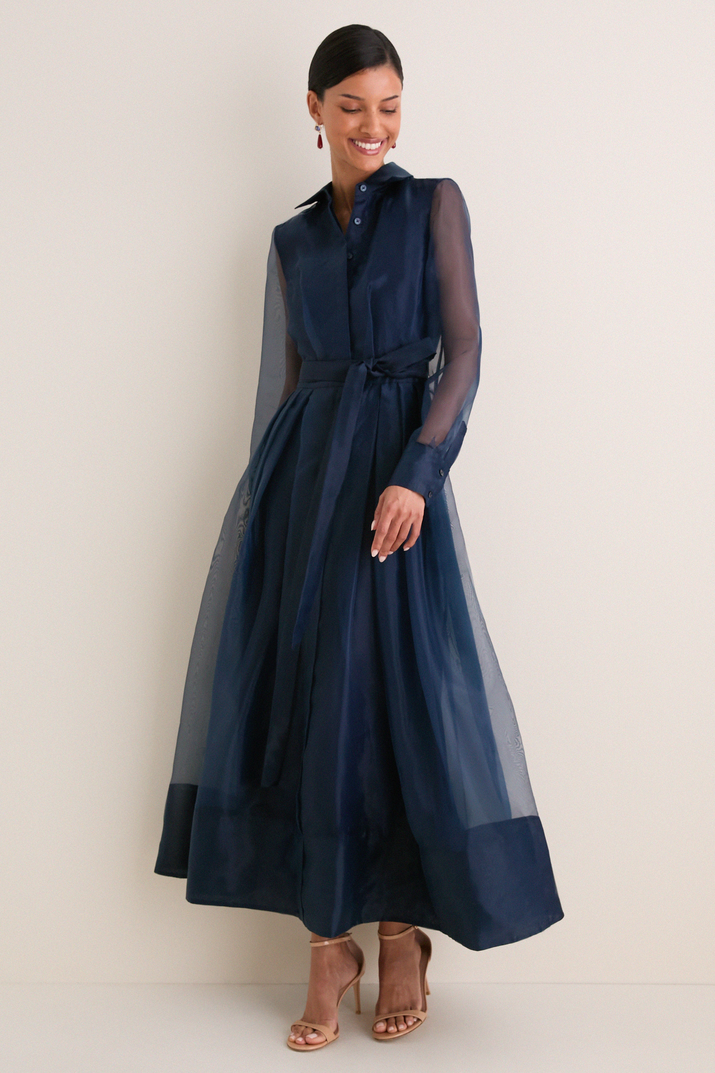 Midnight Montgomery Button Up Midi Dress | Tuckernuck (US)