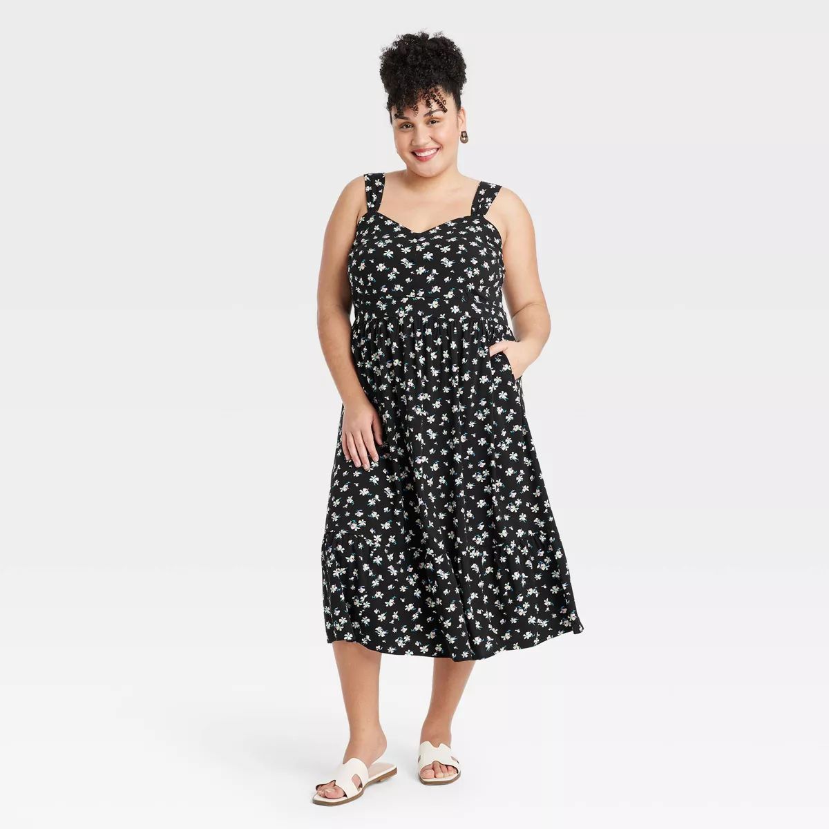 Women's Tiered Midi Tank Dress - Ava & Viv™ | Target