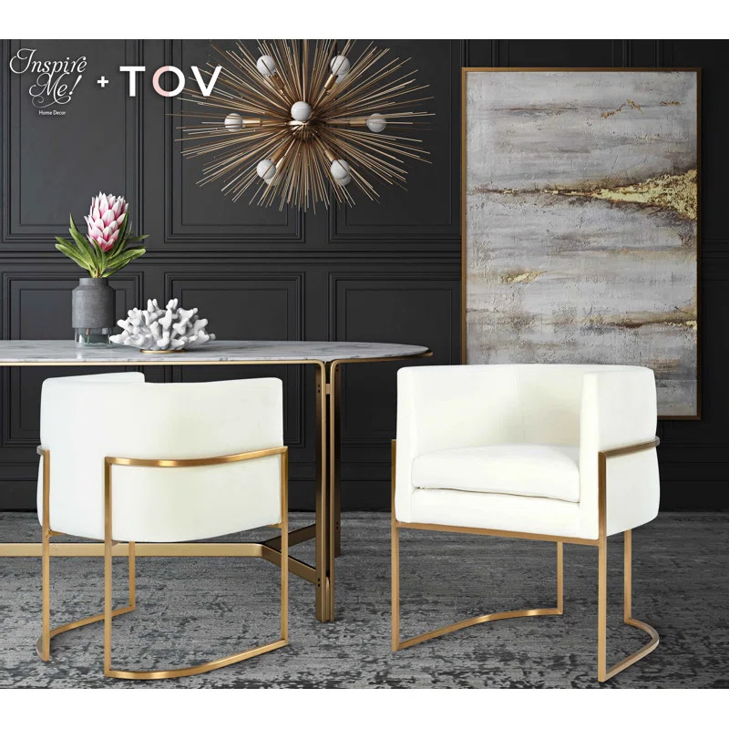 Giselle Velvet Wing Back Arm Chair | Wayfair North America