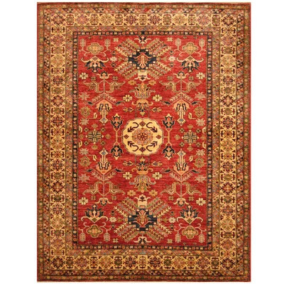 One-of-a-Kind Jevon Hand-Knotted Red/Ivory 5'9" x 7'8" Wool Area Rug | Wayfair North America