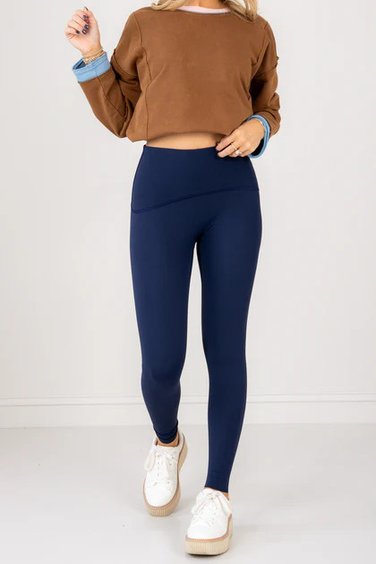 Spanx Timeless Navy Booty Boost Full Length Legging | The Willow Tree