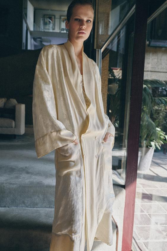 JACQUARD LINEN BLEND COAT LIMITED EDITION | Zara US