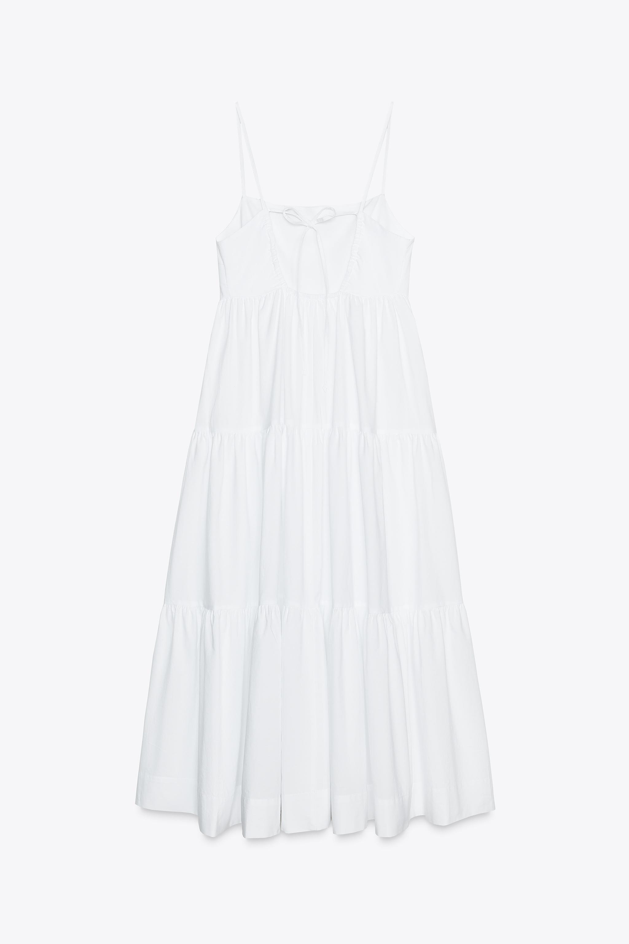 POPLIN PANEL MIDI DRESS | Zara US