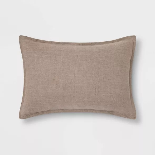 Oversized Square Reversible Linen Throw Pillow with Self Flange - Threshold™ | Target