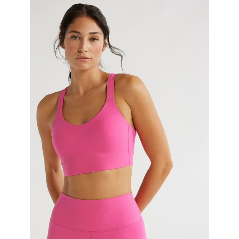 Sofia Active by Sofia Vergara Women's Studio Longline Medium Impact Sports Bra, Sizes XS-XXL | Walmart (US)