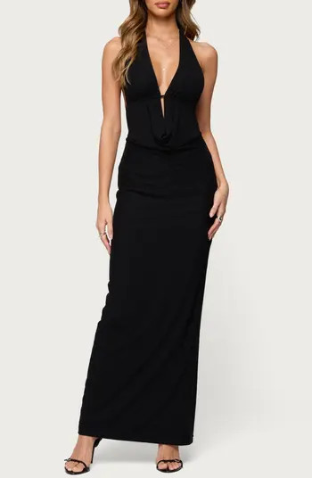 Laretta Cowl Neck Open Back Maxi Dress | Nordstrom