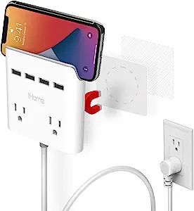 iHome Power Reach Multi-Plug Outlet Extender and Splitter, Fast Charging Portable Power Station w... | Amazon (US)