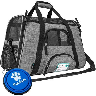 PetAmi Airline Approved Pet Carrier for Cat Dog, Soft Sided Travel Supplies Accessories, Ventilated Carrying Bag Kitten Puppy (Heather Gray, Large) | Target