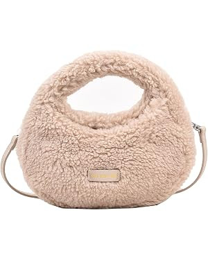 Extolove Fluffy Purse, Furry Purse Faux Fur Bag Cute Lambswool Fuzzy Crossbody Bag for Women | Amazon (US)