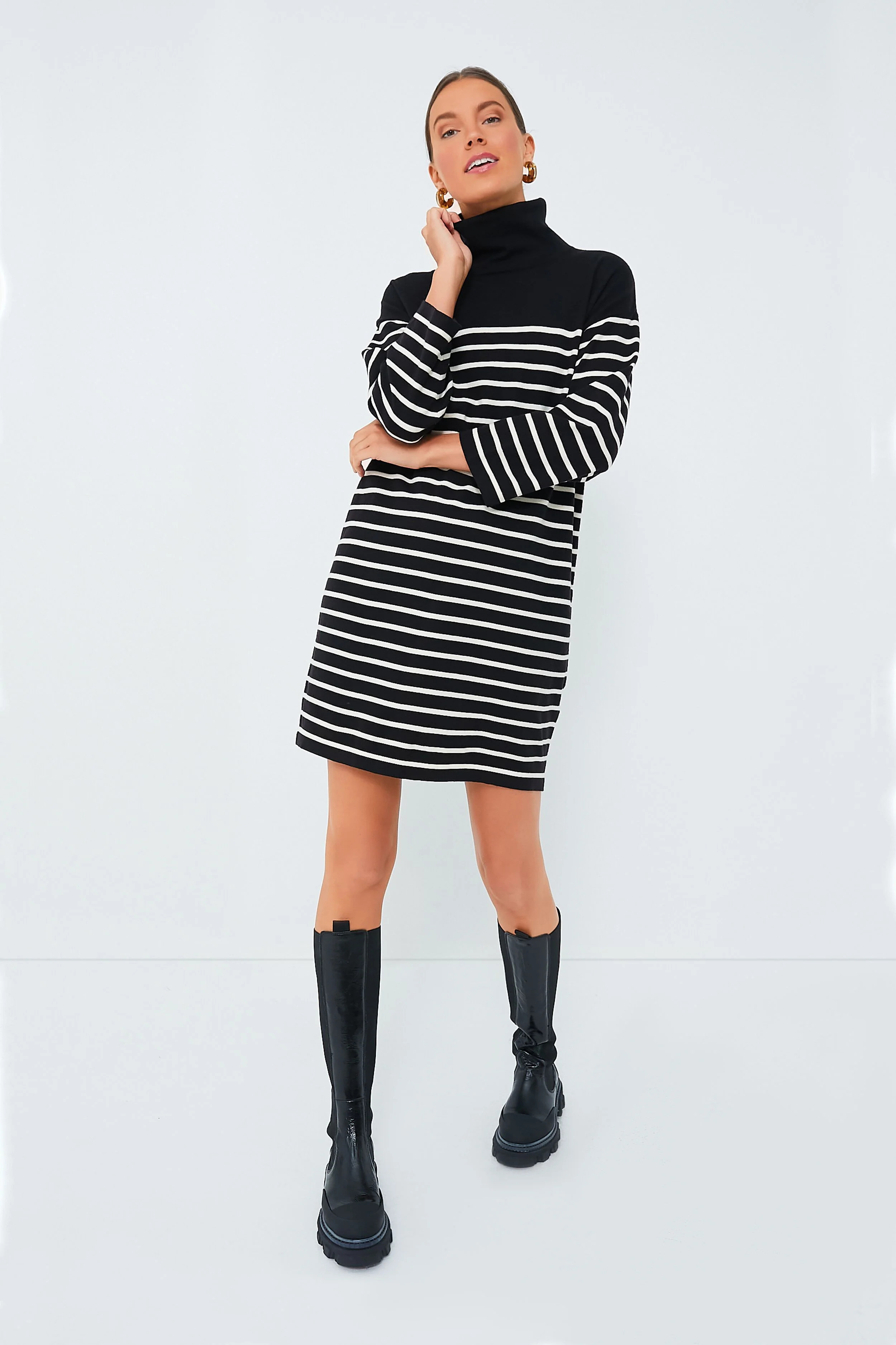 Striped Durand Turtleneck Dress | Tuckernuck (US)