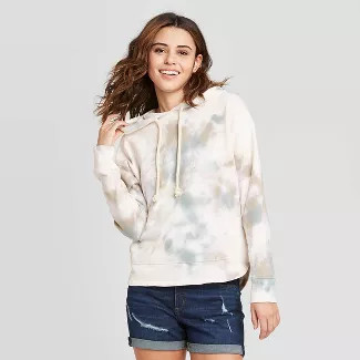 Women's Tie-Dye Hooded Sweatshirt - Universal Thread™ Blue | Target