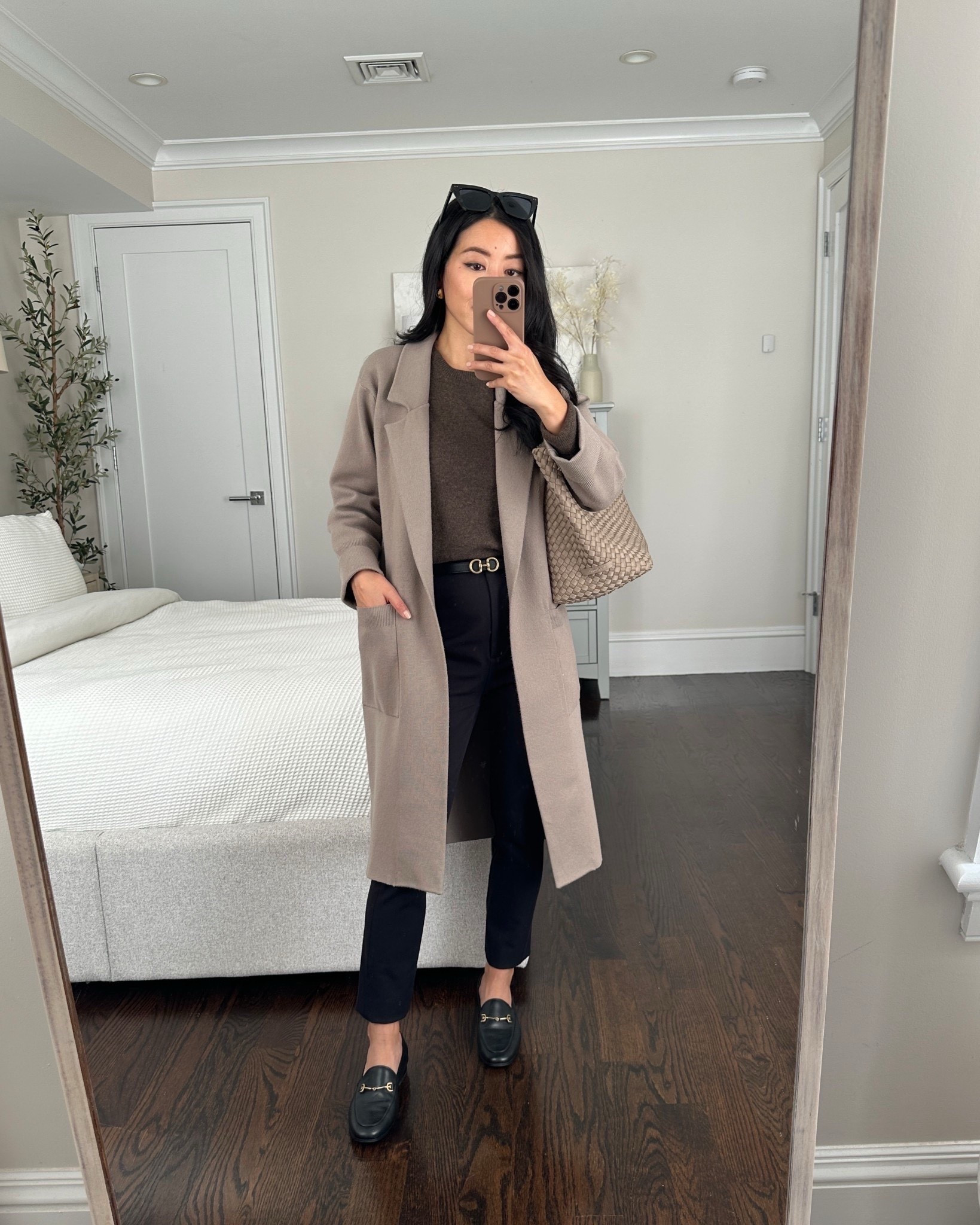 Amazon cardigan jacket outfit

• cardigan jacket sz S - this is the “gray” but in person it’s actually taupe. I usually take xxs and assumed the S would be much too big, but it actually fits a good amount of oversized on me after I cuffed the sleeves. This is a more structured stiffer cardigan jacket rather than drapey and flowy.

• Quince crewneck cashmere sweater XS 

• Quince ankle pants xs - runs slim and small. Linked a similar style too

• Sam Edelman Loraine loafers 5.5

• Naghedi medium tote

• $15 sunglasses

Black Friday sale, Cyber Monday, petite friendly, casual fall winter outfit#LTKFindsUnder100

#LTKPetite #LTKWorkwear