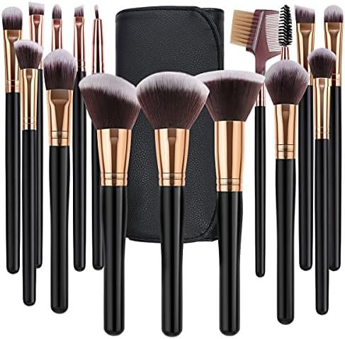 SOLVE Makeup Brushes 16 Pcs Premium Synthetic Foundation Blending Blush Concealer Eye Shadow Makeup  | Amazon (US)