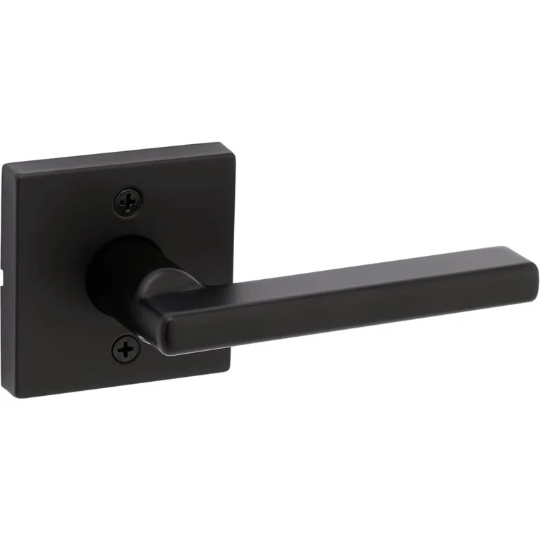 Kwikset Halifax Matte Black Steel Passage Lever 720HFL SQT 514 CP | Walmart (US)
