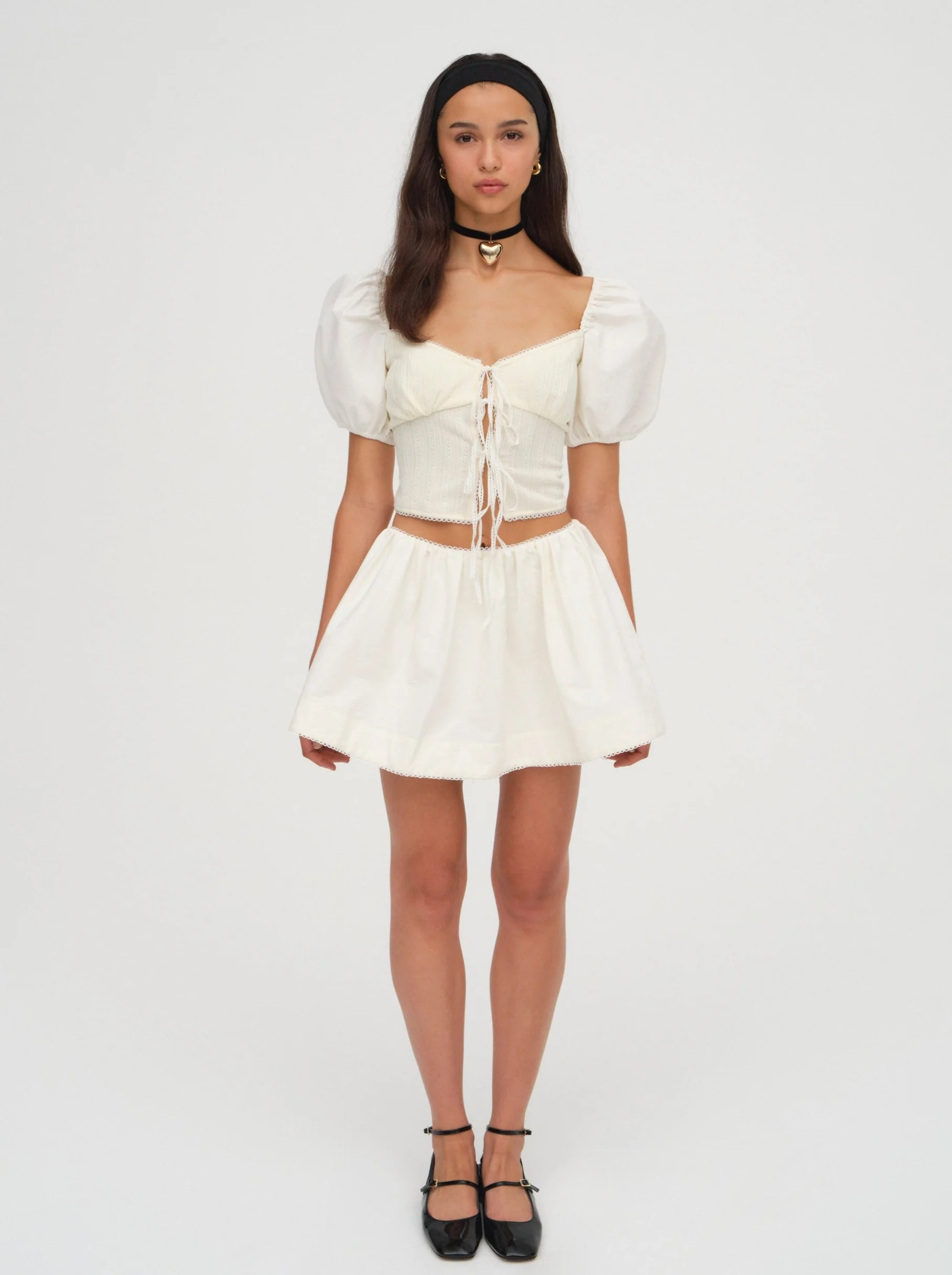 Billie Poplin Mini Skirt | For Love & Lemons