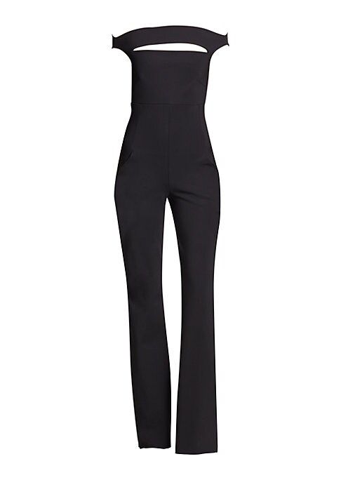 Chiara Boni La Petite Robe Women's Rebecca Off-The-Shoulder Jumpsuit - Black - Size 48 (12) | Saks Fifth Avenue