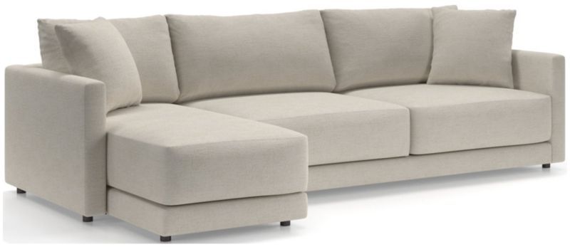 Gather Deep 2-Piece Left Arm Sectional Sofa + Reviews | Crate & Barrel | Crate & Barrel