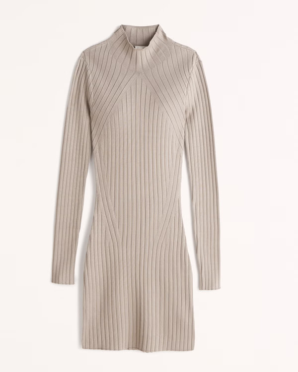 Long-Sleeve Mockneck Mini Sweater Dress | Abercrombie & Fitch (US)