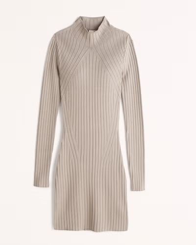 Long-Sleeve Mockneck Mini Sweater Dress | Abercrombie & Fitch (US)