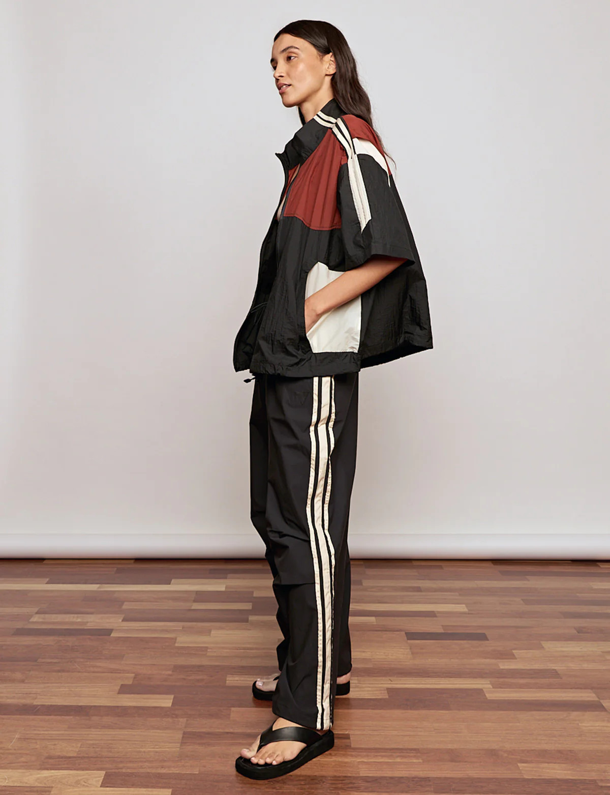 Color-Block Track Jacket | Pixie Market