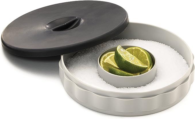 Tablecraft Glass Rimmer Set , 1 PACK, White base with black lid | Amazon (US)