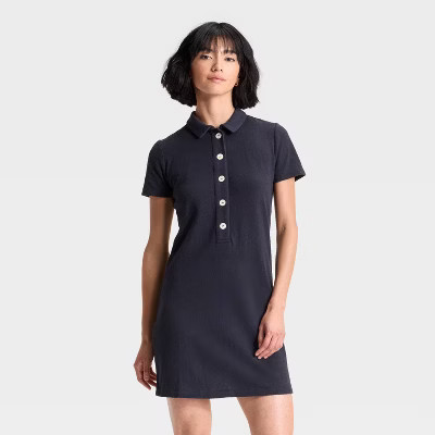 Women's Short Sleeve Knit Mini Shirtdress - Universal Thread™ | Target