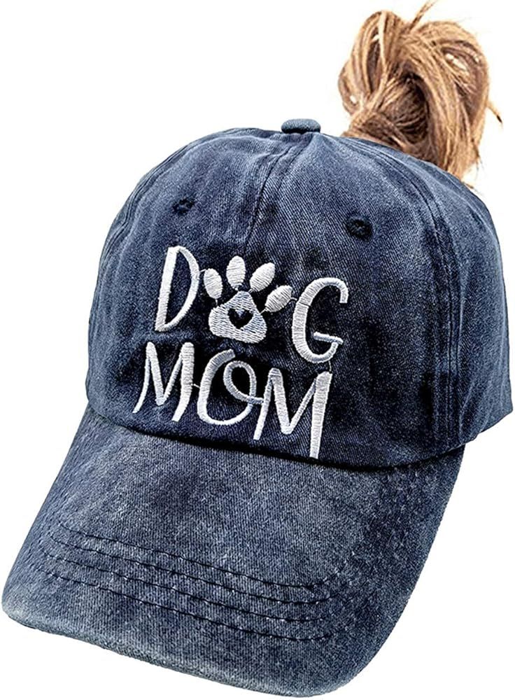 Waldeal Embroidered Dog Mom Hats for Women Vintage Distressed Dad Baseball Caps Dog Lover Gift | Amazon (CA)