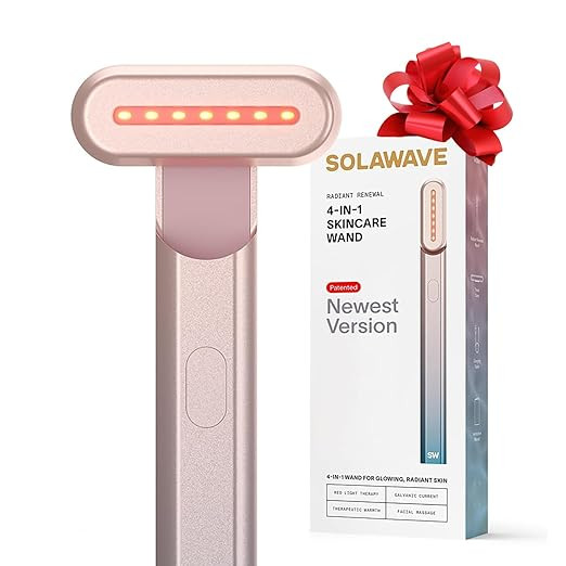 Solawave 4-in-1 Radiant Renewal Facial Wand | Red Light Therapy for Face and Neck | Galvanic Skin... | Amazon (US)