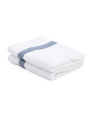 Made In Turkey 2pk Cotton Embroidered Hand Towels | Marshalls