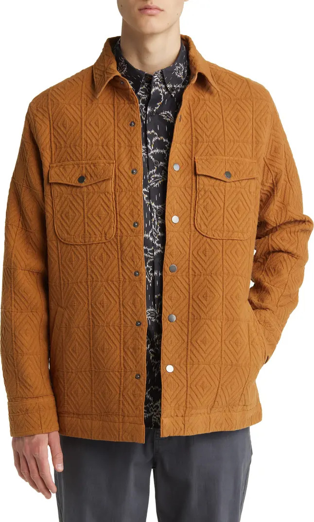 Treasure & Bond Jacquard Cotton Snap-Up Shirt Jacket | Nordstrom | Nordstrom