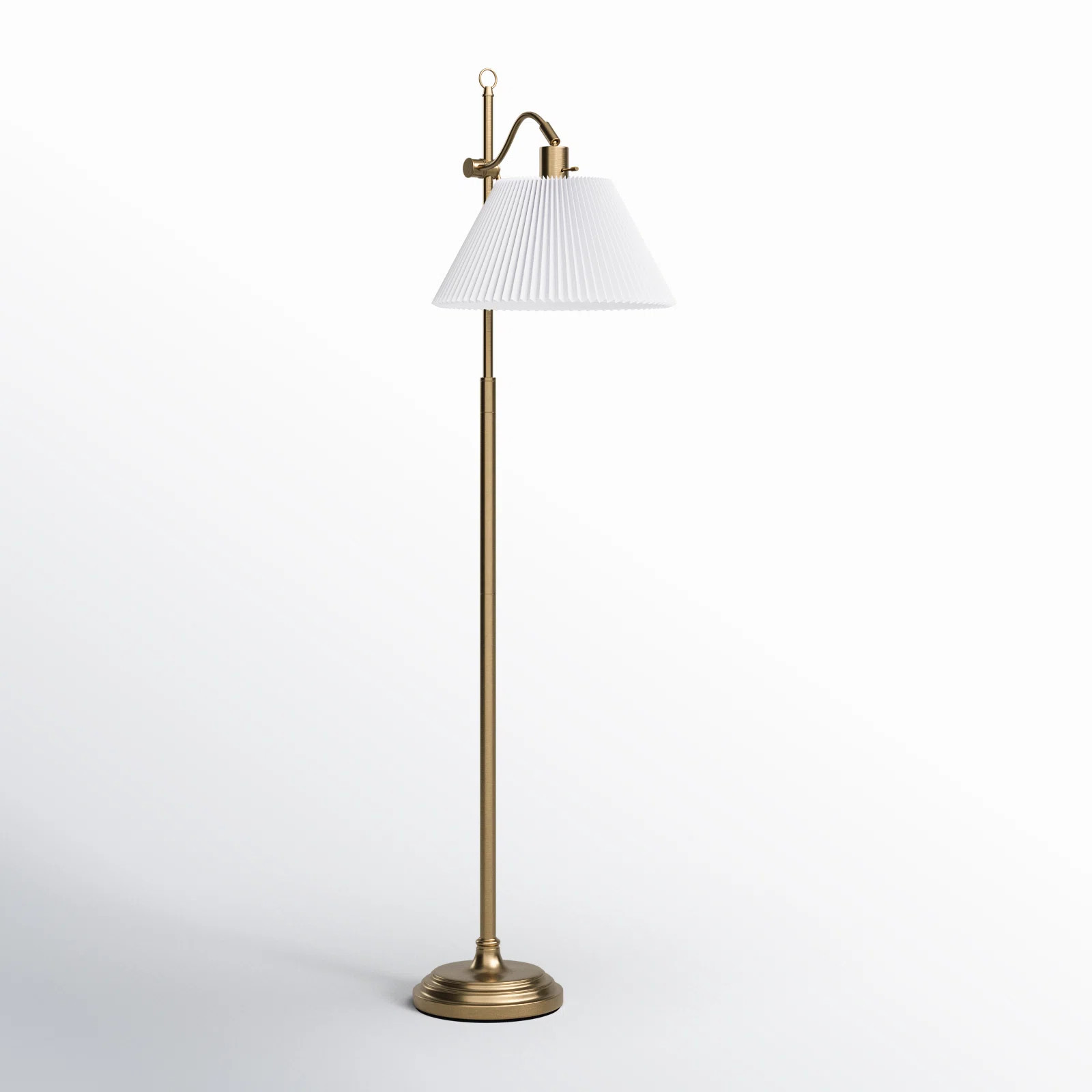 Swanmore 64.75'' Brass Task Floor Lamp | Wayfair North America