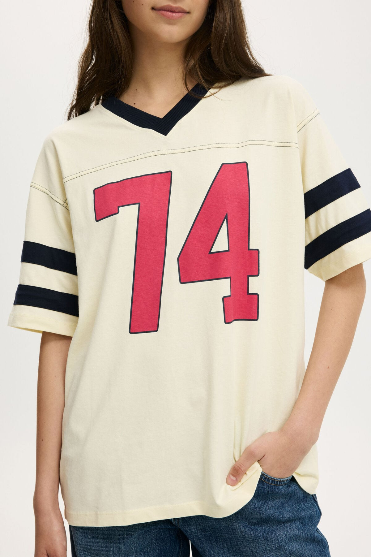 V Neck Oversized Graphic Tee | Cotton On (US)
