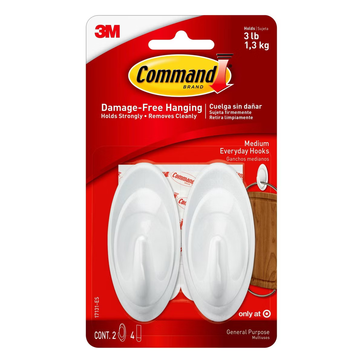 Command Designer Hooks (2 Hooks 4 Strips) White | Target