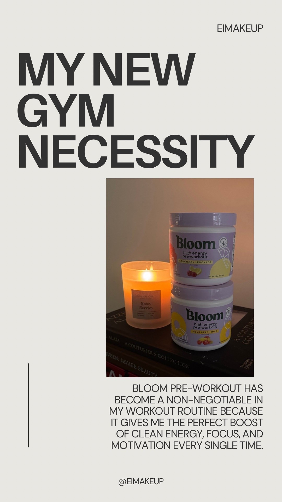 Bloom pre-workout has become a non-negotiable in my workout routine because it gives me the perfect boost of clean energy, focus, and motivation every single time. It helps me push through tougher workouts, feel more locked in, and perform at my best without the crash. Once you feel how much stronger and more energized your workouts are with it, it’s hard to imagine training without it.

#LTKselfcare #LTKfitnessgoals #LTKActive
